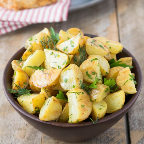 Roasted potato & herb salad