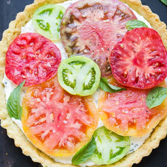 Ricotta Heirloom Tomato Tart (GF)