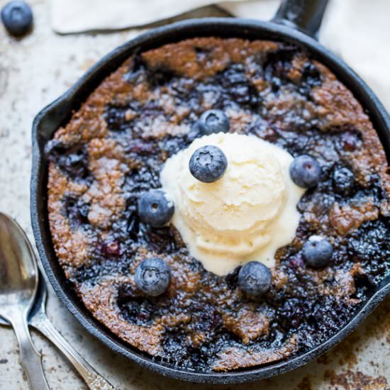 Blueberry Skillet Cookie