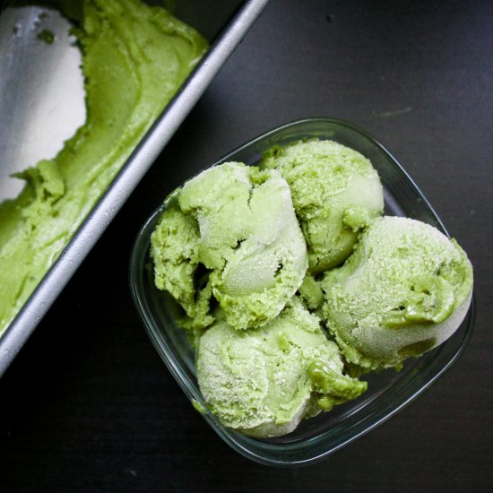 Green tea “ice cream”