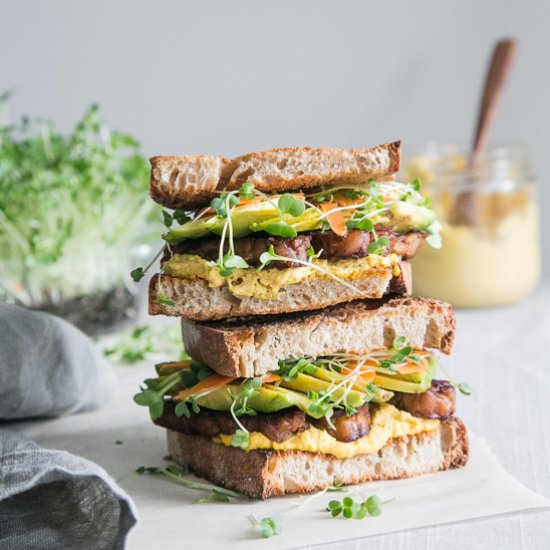 Tempeh Sandwich + Carrot Aioli