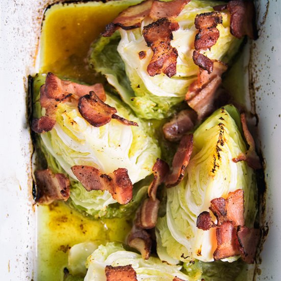 Baked Bacon And Cabbage