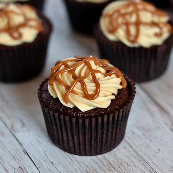 Chocolate Caramel Cupcakes