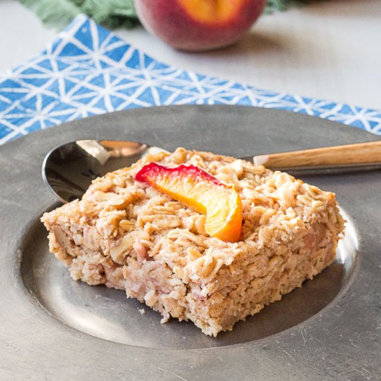 Baked Peach Oatmeal