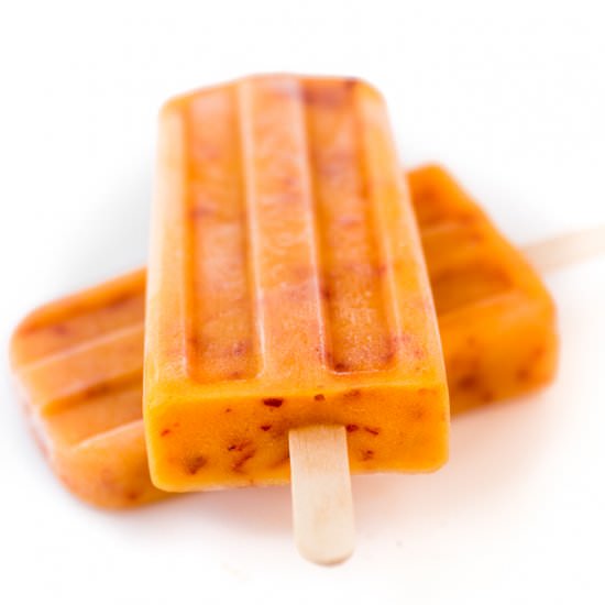 Ripe Peach Popsicles