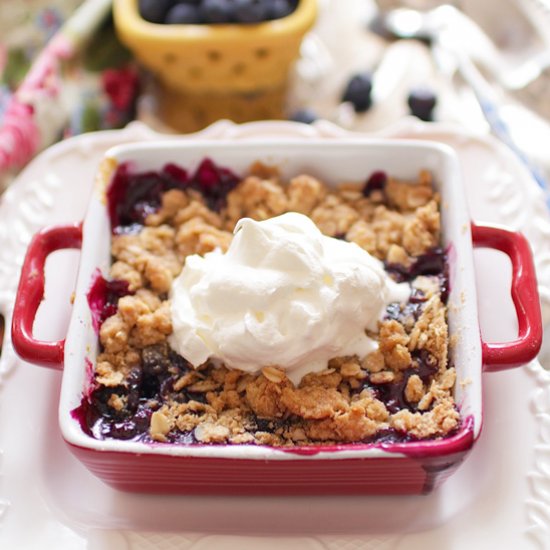 Blueberry Crumble For One