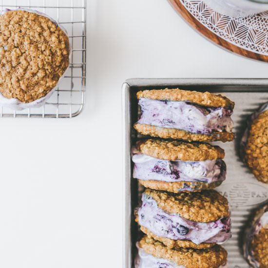 Blueberry Ice Cream Sandwiches