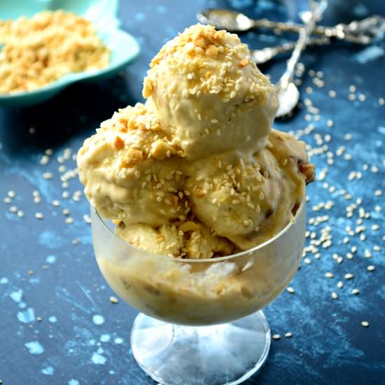 Sesame & Jaggery No Churn Ice-cream