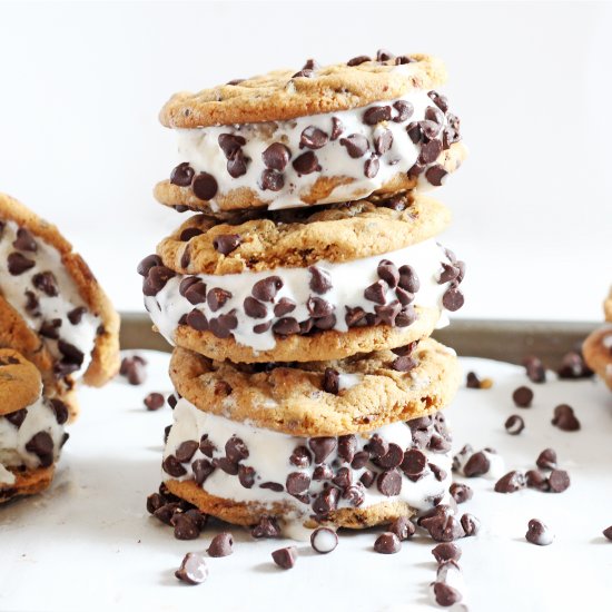 Homemade Cookie Ice Cream Sandwich