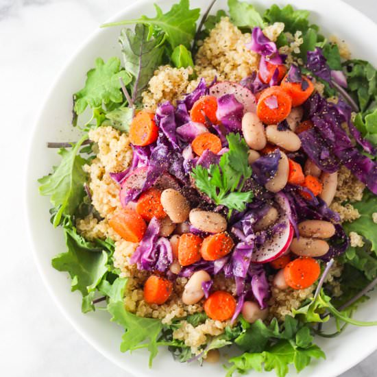 White Bean Quinoa Rainbow Salad