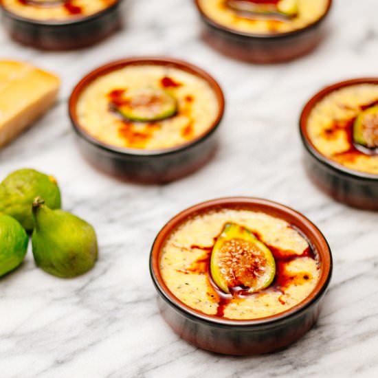 Parmesan Custards with Figs