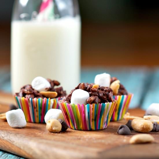 No Bake Rocky Road Cookies