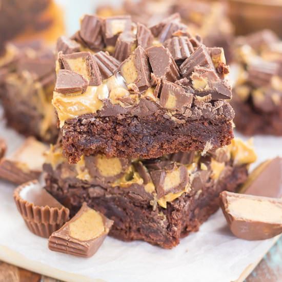 Peanut Butter Swirl Brownies