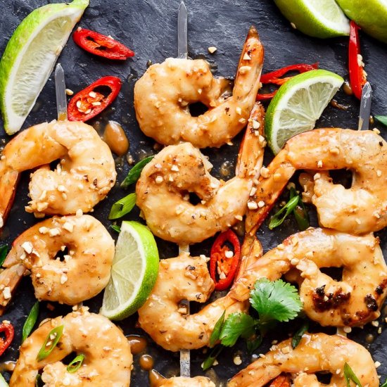 Satay Shrimp Skewers