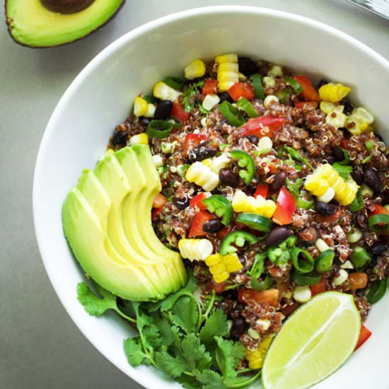 Spicy Red Quinoa Salad