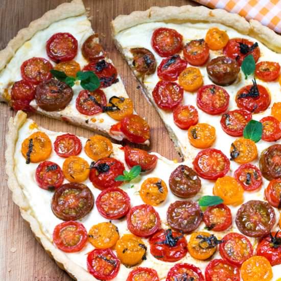 CHERRY TOMATO RICOTTA TART