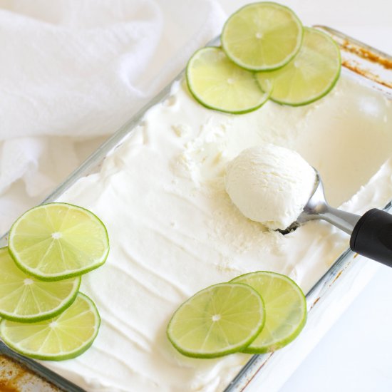 No-Churn Lime Ice Cream