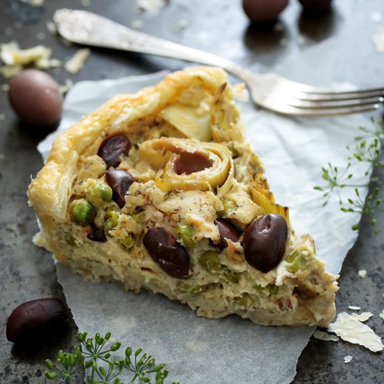 Vegan Olive and Artichoke Tart