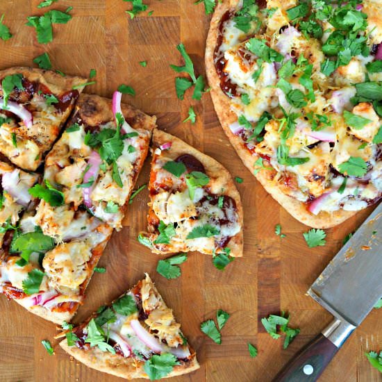 BBQ Chicken Naan Pizza