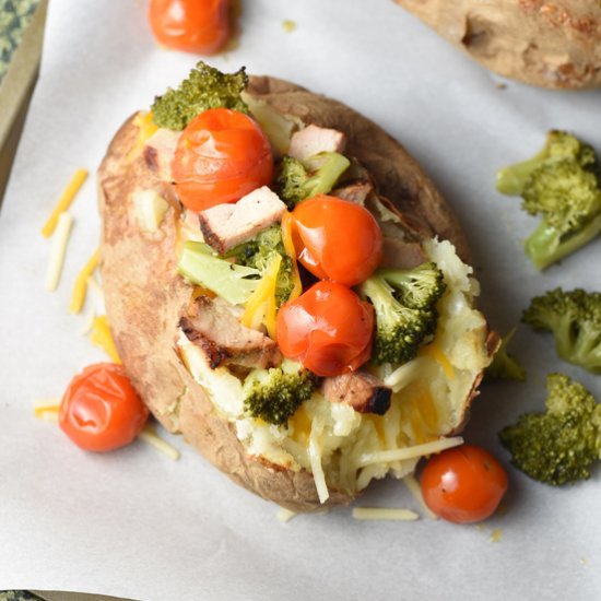 Loaded Grilled Baked Potato