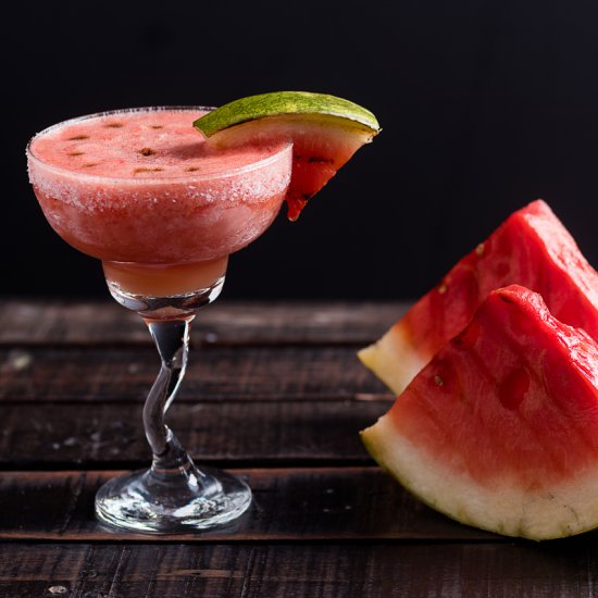 Grilled Watermelon Frozen Margarita