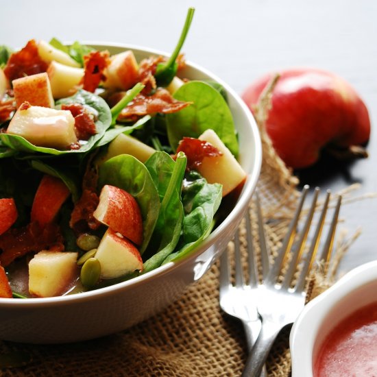 APPLE, BACON & SPINACH SALAD