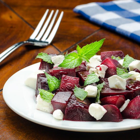 Beet & Goat Cheese Salad with Mint