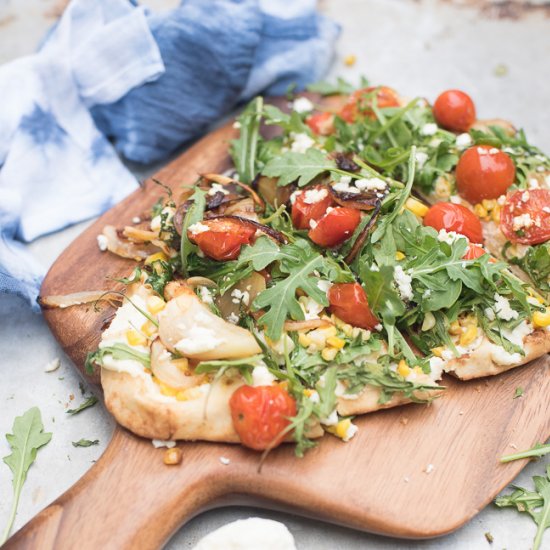 Summer veggie flatbread