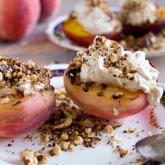 Griddled Peaches with Mascarpone