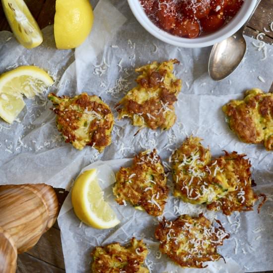 Kohlrabi and Summer Squash Fritters