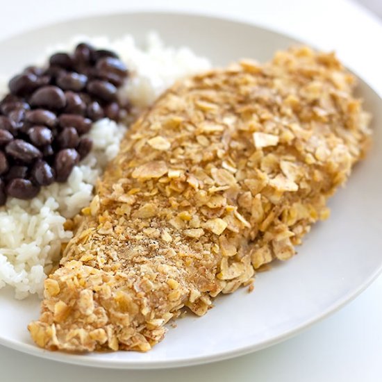 Plantain Chip Crusted Chicken