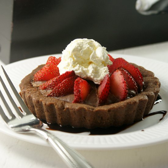 Double Chocolate & Strawberry Tart