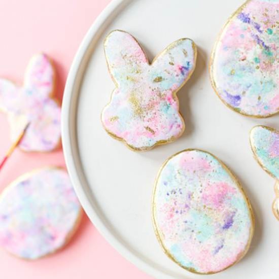 Watercolor Graffiti Cookies