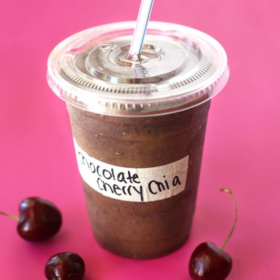 Chocolate Cherry Chia Shake