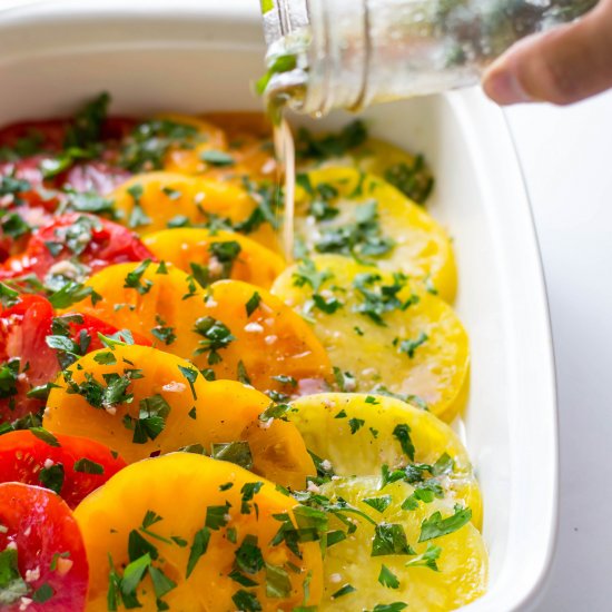 Marinated Heirloom Tomatoes