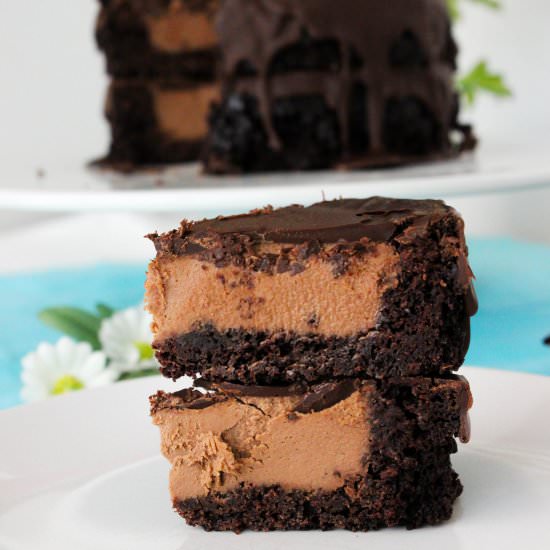 Double Layer Chocolate Mousse Cake