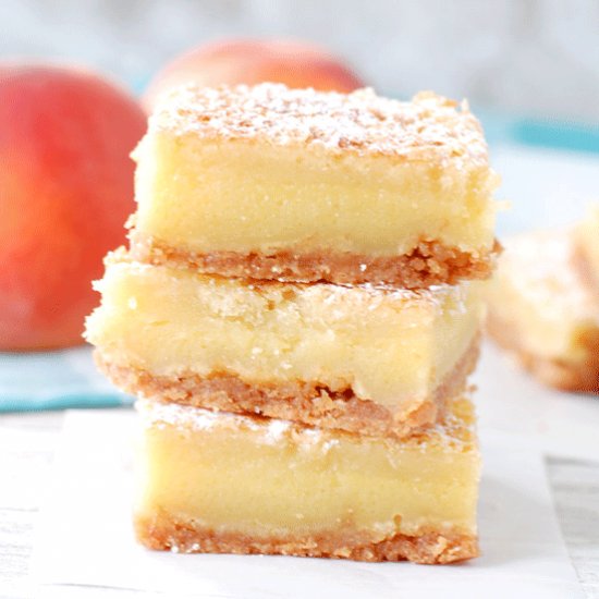 Peach Nectar Custard Bars