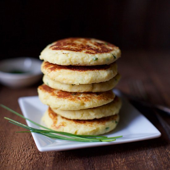 Butter and Chive Potato Cakes