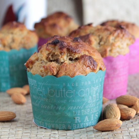 Honey Almond Banana Muffins