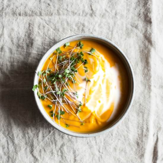 Thai Carrot Coconut Lemongrass Soup