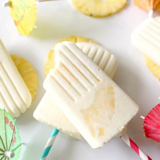 Piña Colada Popsicles