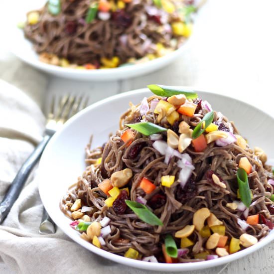 Cold Tahini Soba Noodle Salad