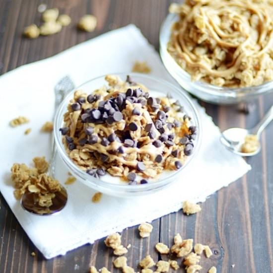 Chewy Peanut Butter Granola