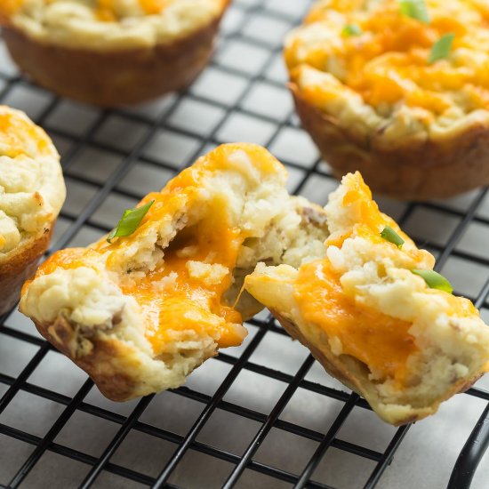 Cheese-Stuffed Mashed Potato Puffs