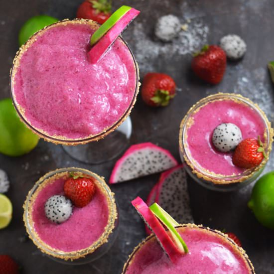 Strawberry Dragon Fruit Margaritas