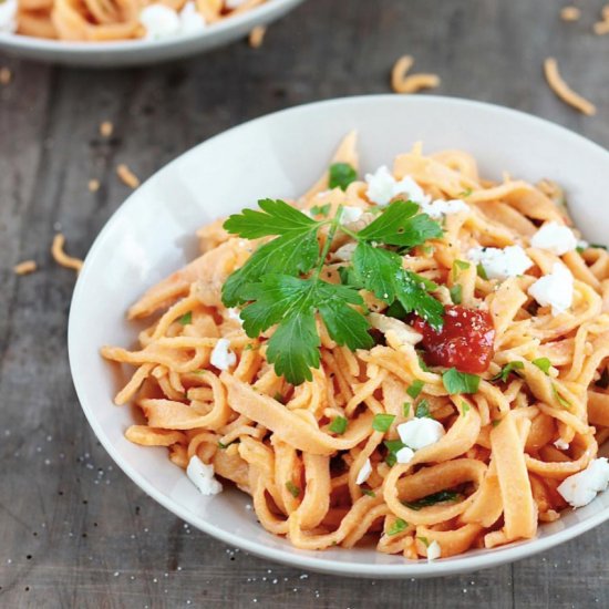 Homemade Ajvar Pasta