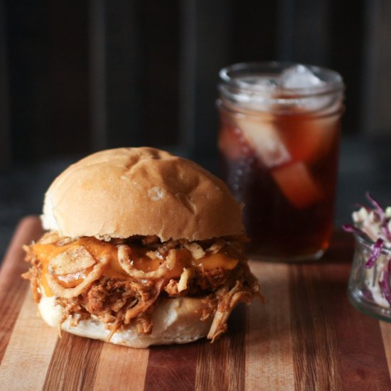 Sweet, Smoky Mustard Pulled Chicken