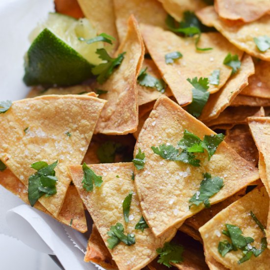 Homemade Lime Tortilla Chips