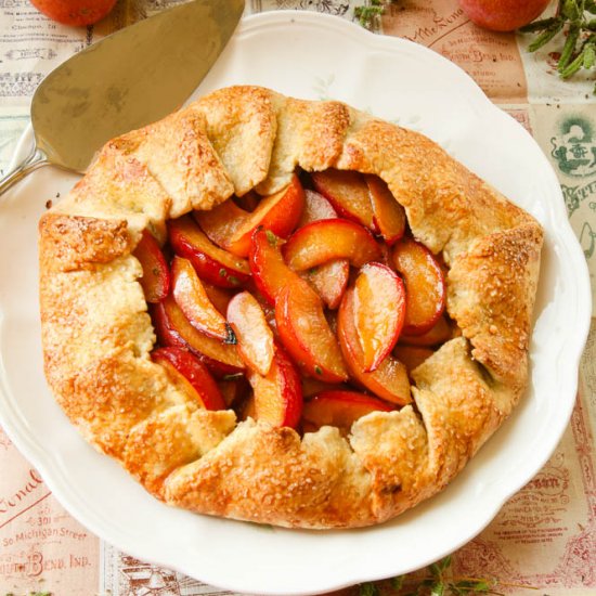 Rustic Plum Galette with Thyme