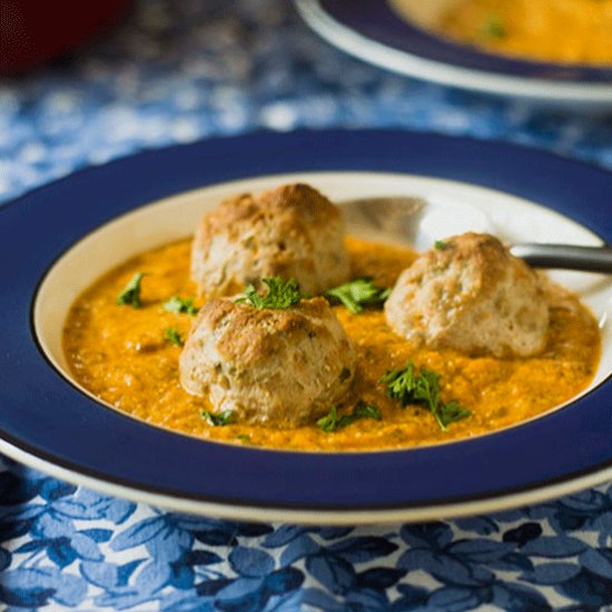 Turkey Meatballs in a Curry Sauce